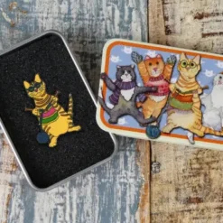 Emma Ball Kittens in Mittens Enamel Pin in a Tin- Crafts