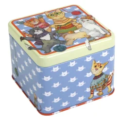Emma Ball Kittens in Mittens Small Square Tin- Novelty|Storage