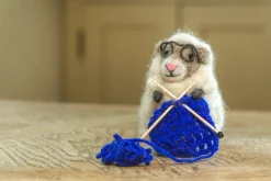 Sew Heart Felt Knitting Nancy Sheep from Woolacombe - Blue- Children