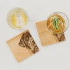 Selbrae Labrador Oak Coasters - Set of 2- Tea|Coasters