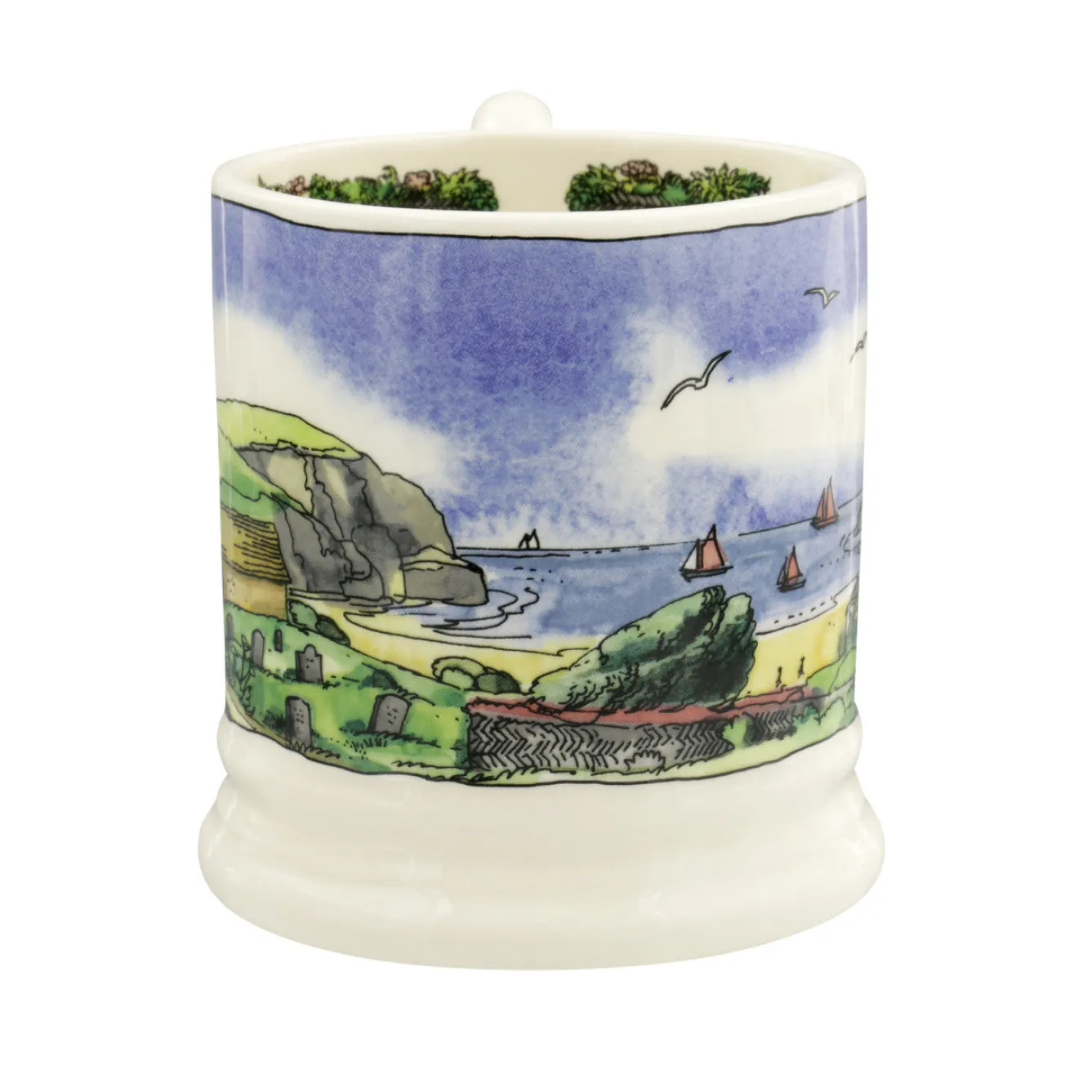 Emma Bridgewater Landscapes of Dreams Cornish Beaches 1/2 Pint Mug- Places|Great Britain