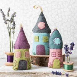 Corinne Lapierre Lavender Houses Wool Mix Felt Craft Kit- Crafts|Children