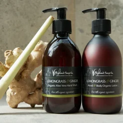 The Highland Soap Company Lemongrass & Ginger Hand & Body Organic Lotion 300ml- Soaps & Lotions