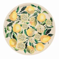 Emma Bridgewater Lemons Round Birch Tray- Trays