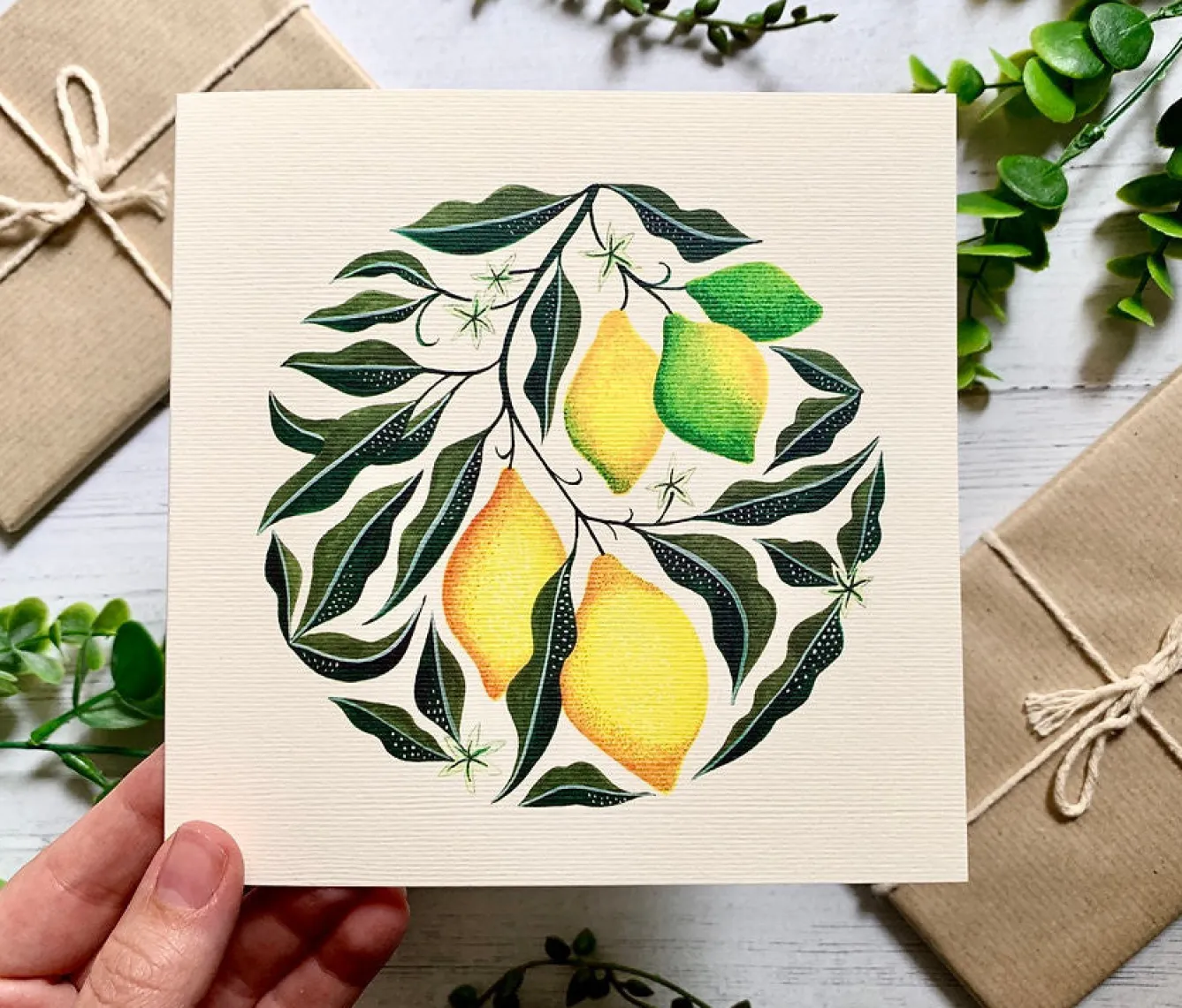 Becky Amelia Lemon Tree Greeting Card- Greeting Cards