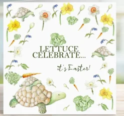 West Country Designs 'Lettuce Celebrate' Tortoise Easter Card- Easter|Greeting Cards