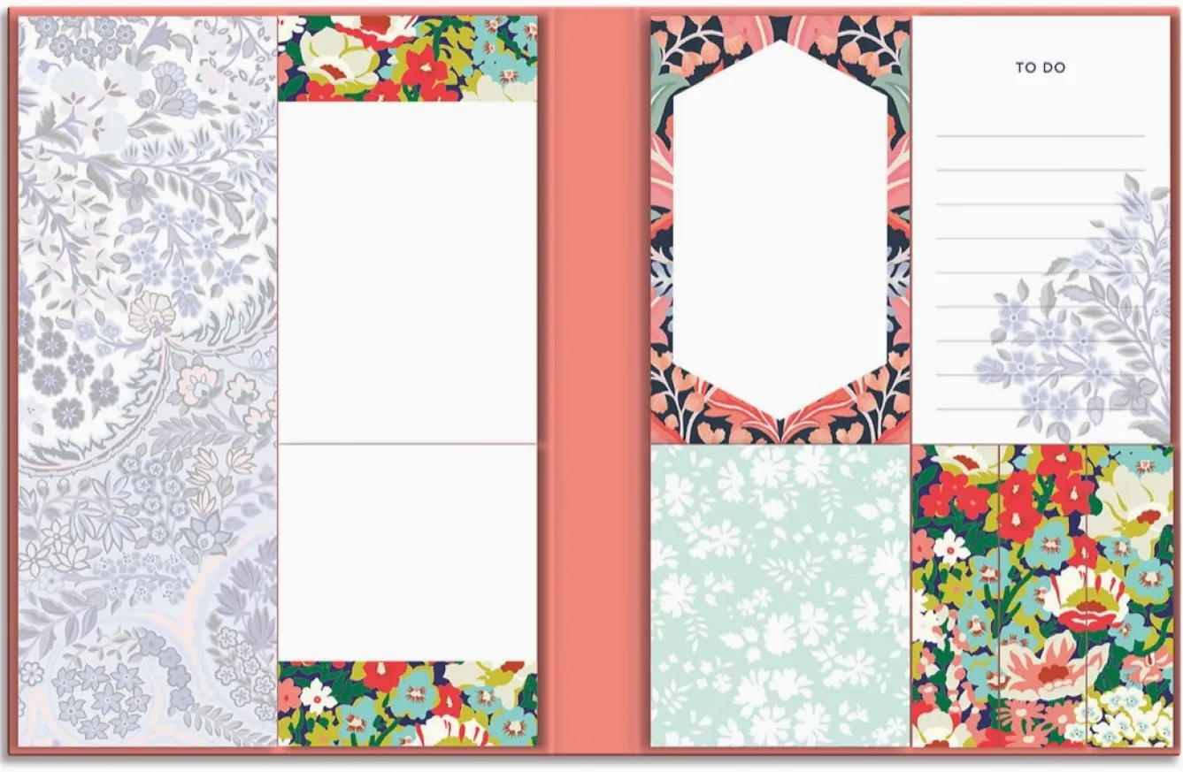 Chronicle Books Liberty Floral Sticky Notes Hard Cover Book- Stationery