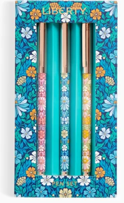 Chronicle Books Liberty Moon Flower Pen Set of 3- Stationery