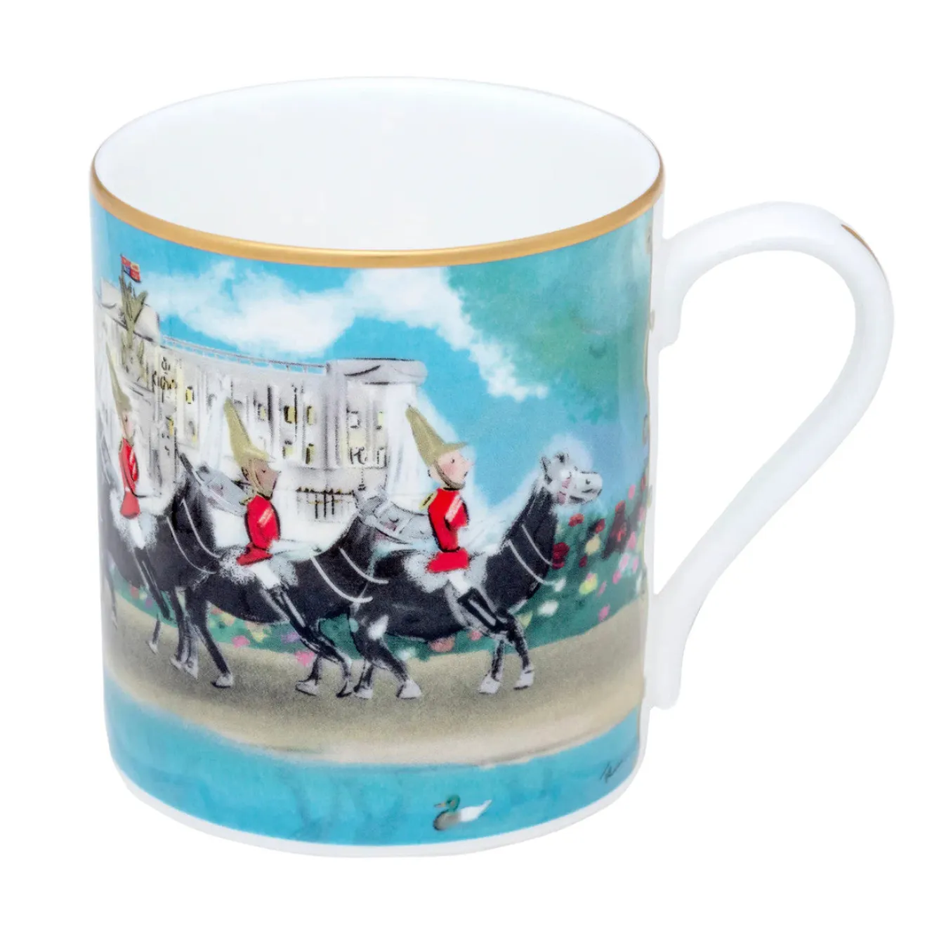 Halcyon Days Life Guards on Parade Bone China Mug- Royal|Royal Family