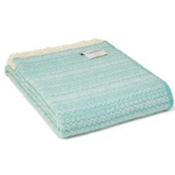 Tweedmill Textiles Ltd Lifestyle Fair Isle Throw-Spearmint- Pillows & Throws