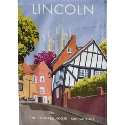 Town Towels Lincoln - Crooked House Tea Towel- Tea|Tea Towels