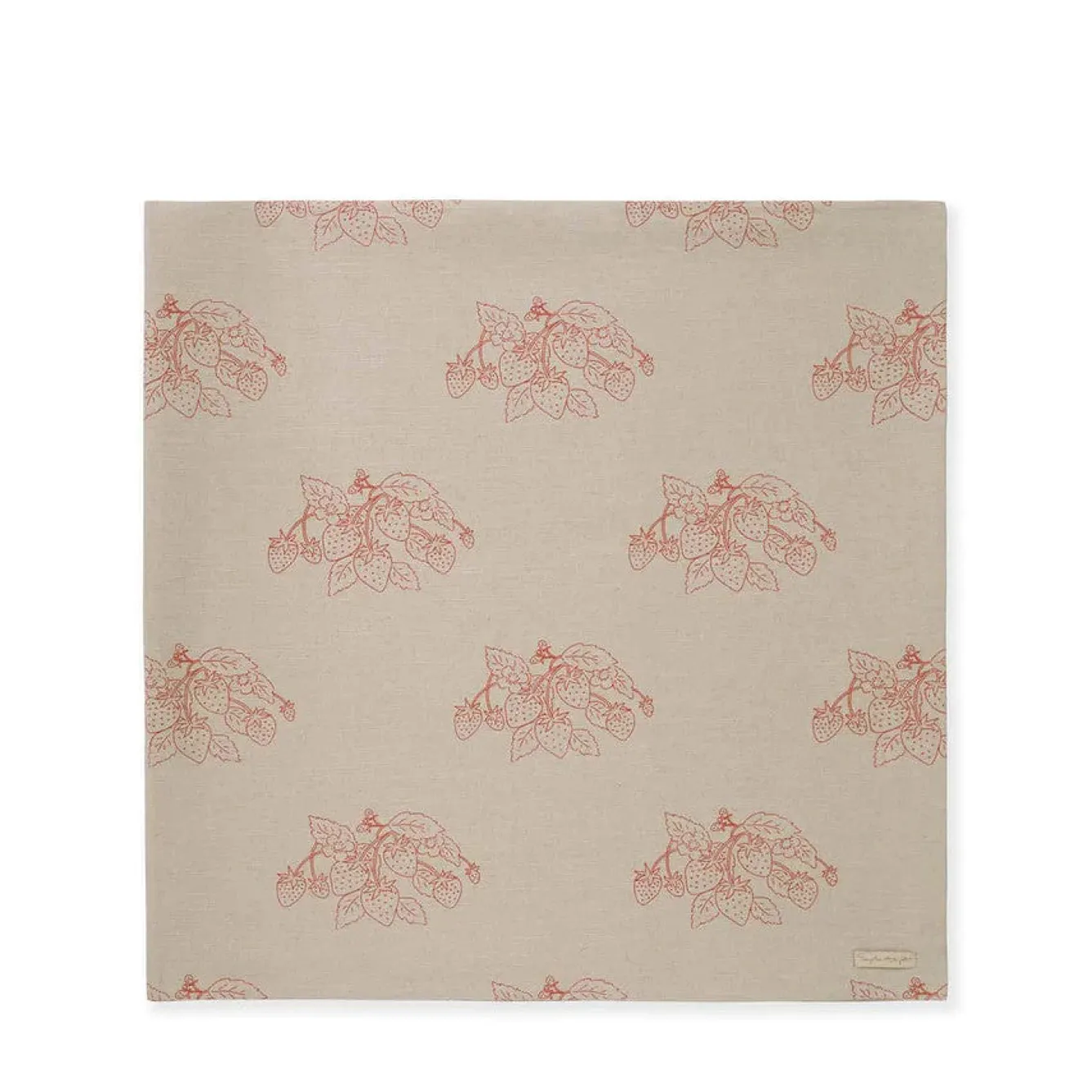 Sophie Allport Linen Blend Strawberries Table Cloth- Tea