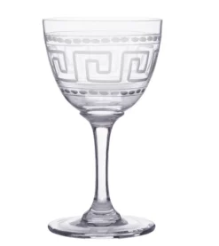 The Vintage List Liqueur Glass with Greek Key Design by- Glassware