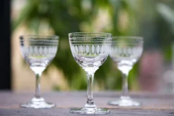 The Vintage List Liqueur Glass with Ovals Design by- Glassware