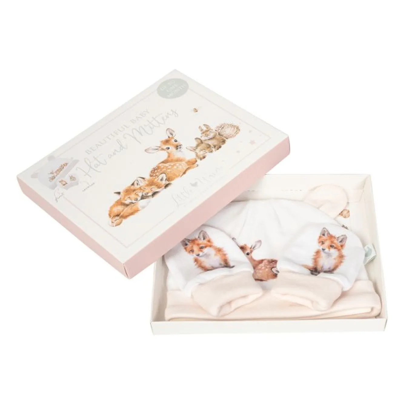 Wrendale Designs 'Little Forest' Baby Hat and Mittens Set- Children