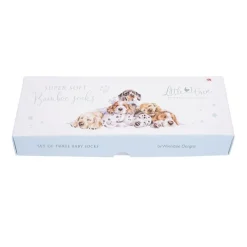 Wrendale Designs 'Little Paws' Dog Baby Socks Set- Children