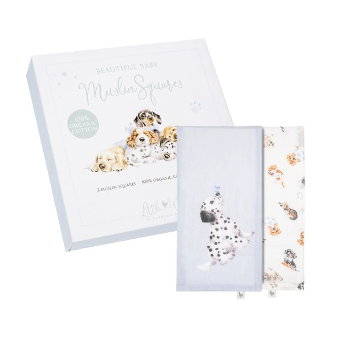 Wrendale Designs 'Little Paws' Muslin Gift Set- Children