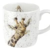 Wrendale Designs 'Lofty' Giraffe Bone China Mug (14oz)- Flowers & Garden|Animals