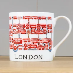 Mclaggan Smith London Bus Bone China Mug- Royal|Tea