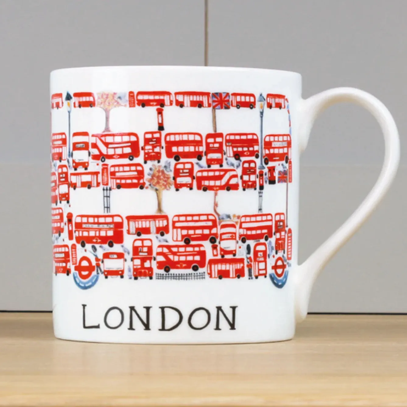 Mclaggan Smith London Bus Bone China Mug- Royal|Tea