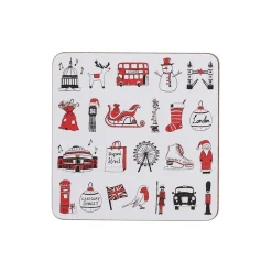 Victoria Eggs London Christmas Set of 4 Coasters- Coasters