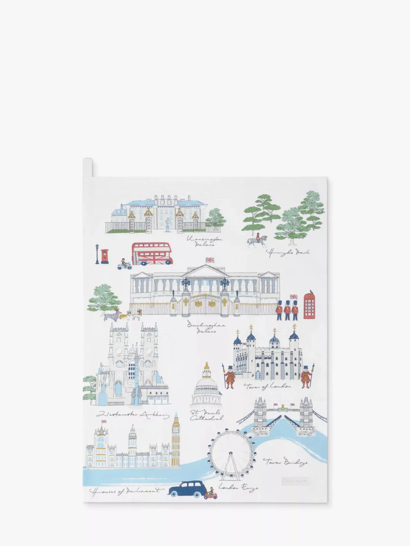 Sophie Allport London Scene Tea Towel- Tea|Tea Towels