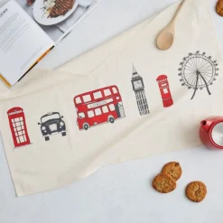 Victoria Eggs London Skyline Tea Towel- Tea|Tea Towels