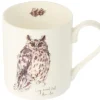 Mclaggan Smith Long-Eared Owl Bone China Mug- Whimsical