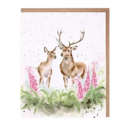 Wrendale Designs 'Lord and Lady' Deer Blank Greetings Card- Greeting Cards