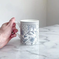 Alex Allday Lotus Fusion Fine Bone China Mug- Tea|Blues