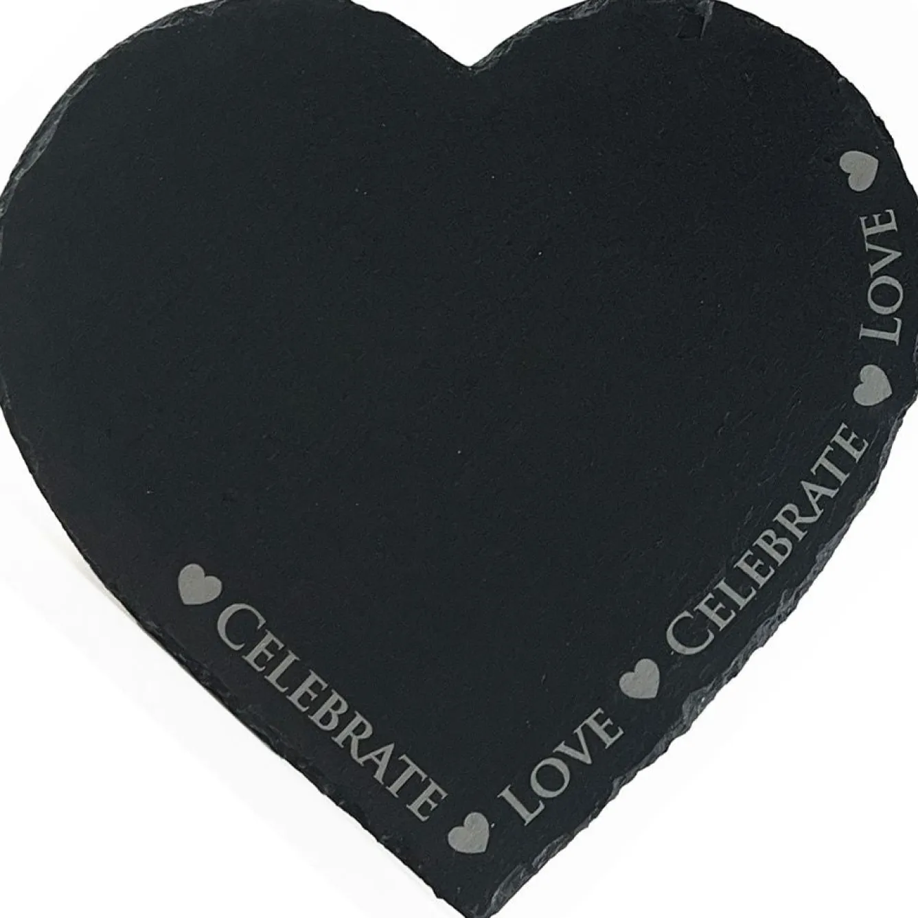 Selbrae Love & Celebrate Heart Slate Cheese Board- Valentine's Day|Serving Plates & Boards