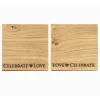 Selbrae Love & Celebrate Oak Coasters- Set of 2- Tea|Coasters