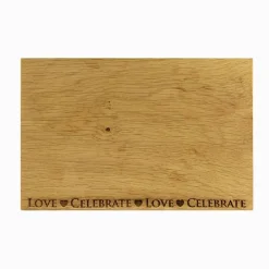 Selbrae Love & Celebrate Oak Serving Board - 12in- Father's Day