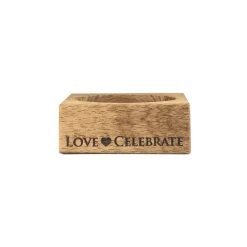 Selbrae Love & Celebrate Oak Wine Bottle Coaster- Tea|Coasters