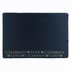 Selbrae Love & Celebrate Slate Cheese Board- Tea|Serving Plates & Boards