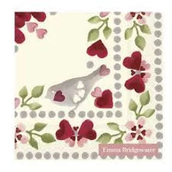 Emma Bridgewater Love Birds Napkins- Valentine's Day