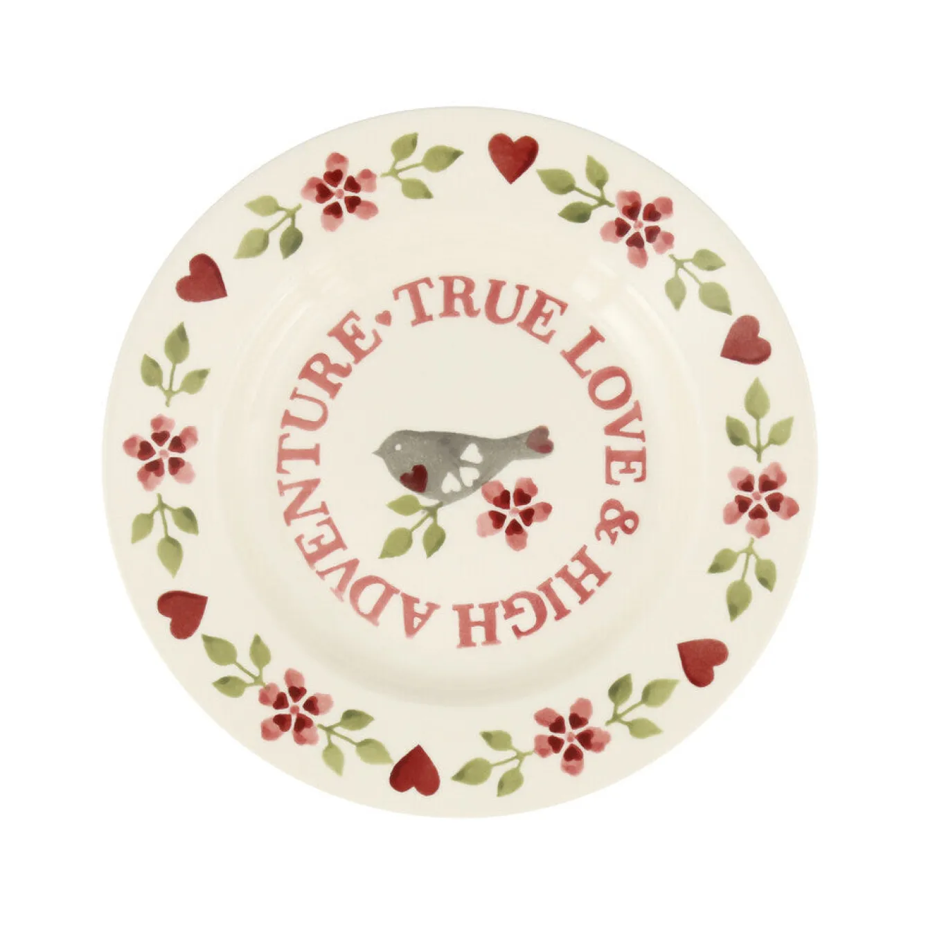 Emma Bridgewater Lovebirds True Love 8 1/2 Plate- Valentine's Day|Plates