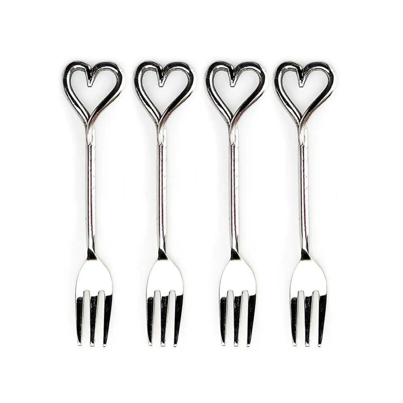 Selbrae Love Heart Pastry Forks Set of 4- Valentine's Day