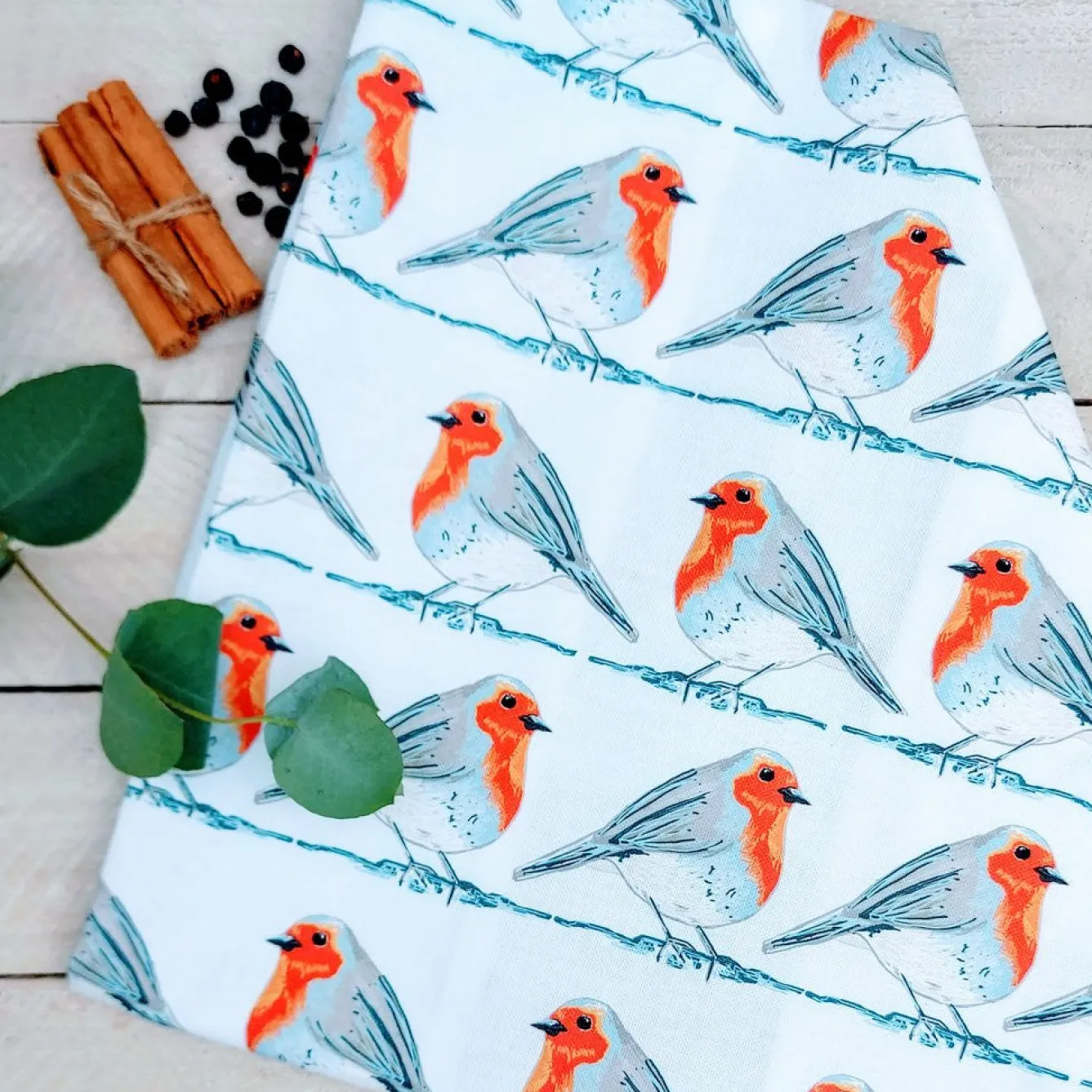 Lucky Lobster Robin Tea Towel- Tea|Tea Towels