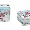 Elite Tins Lucy Loveheart Small Square Winter Tin- Seasonal|Storage