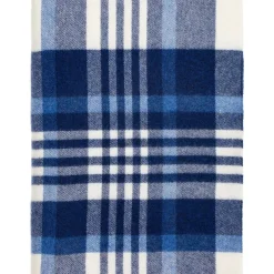 Bronte Moon Lulworth Harbor Blue Merino Lambswool Throw- Pillows & Throws