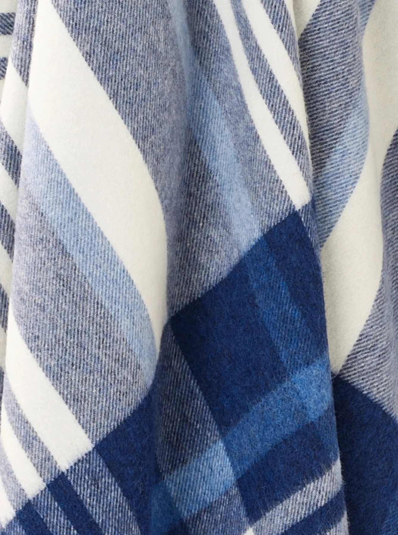 Bronte Moon Lulworth Harbor Blue Merino Lambswool Throw- Pillows & Throws