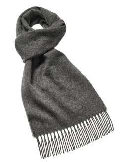 Bronte Moon Luxury Gray Merino Lambswool Scarf- Umbrellas