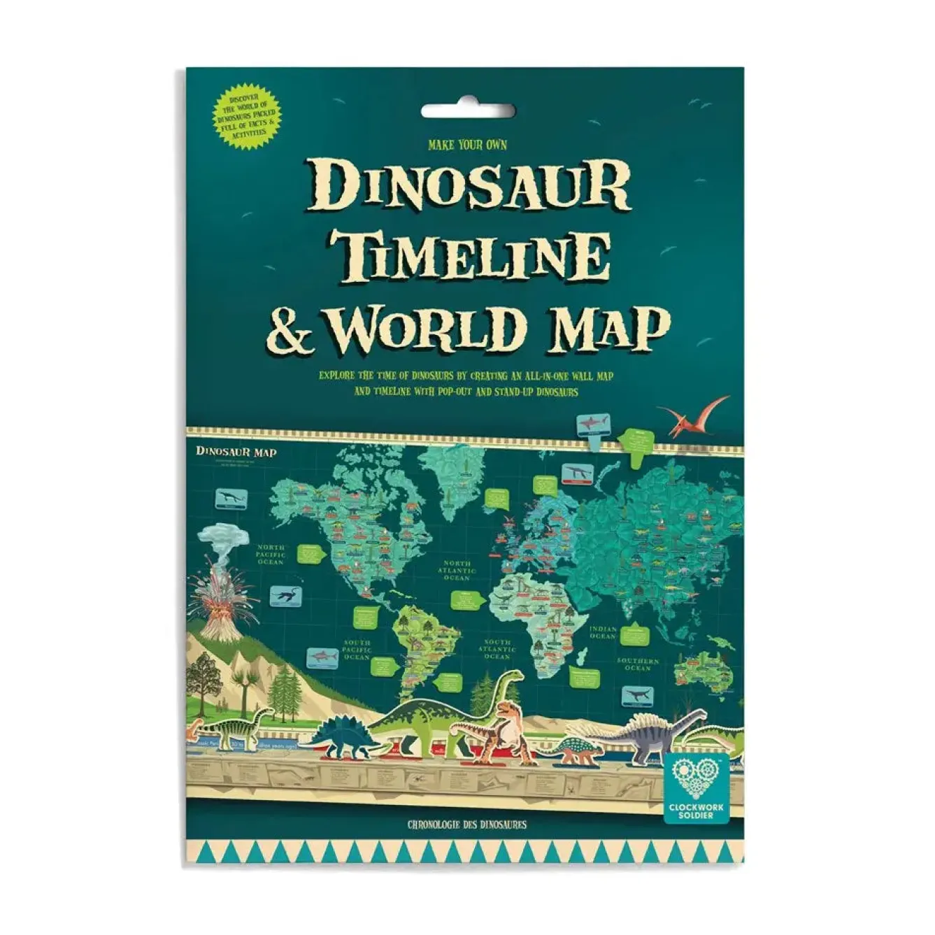 Clockwork Soldier Make Your Own Dinosaur Timeline & World Map by- Novelty|Crafts