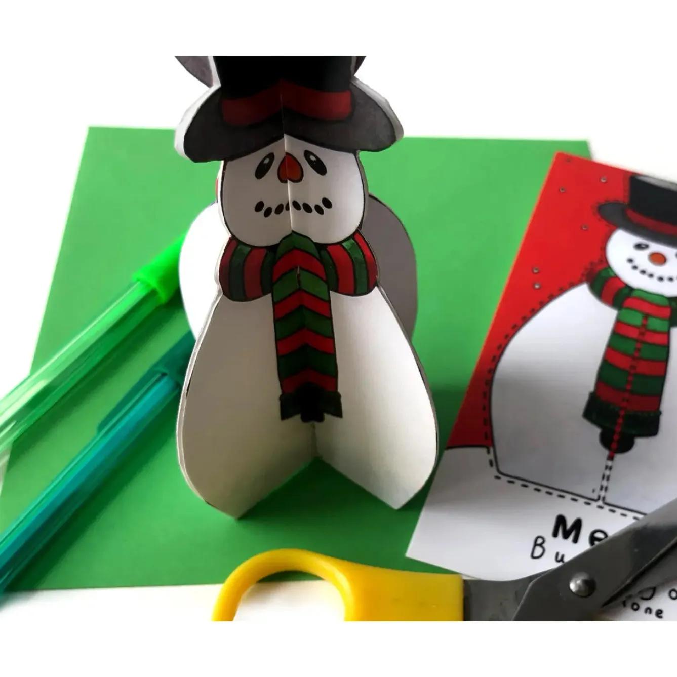 Yeti Make Your Own Snowman Christmas Card- Christmas|Greeting Cards