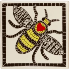 Moorland Pottery Manchester Bee Coaster by- Tea|Coasters