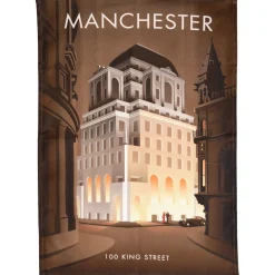 Town Towels Manchester - 100 King Street Tea Towel- Tea|Tea Towels