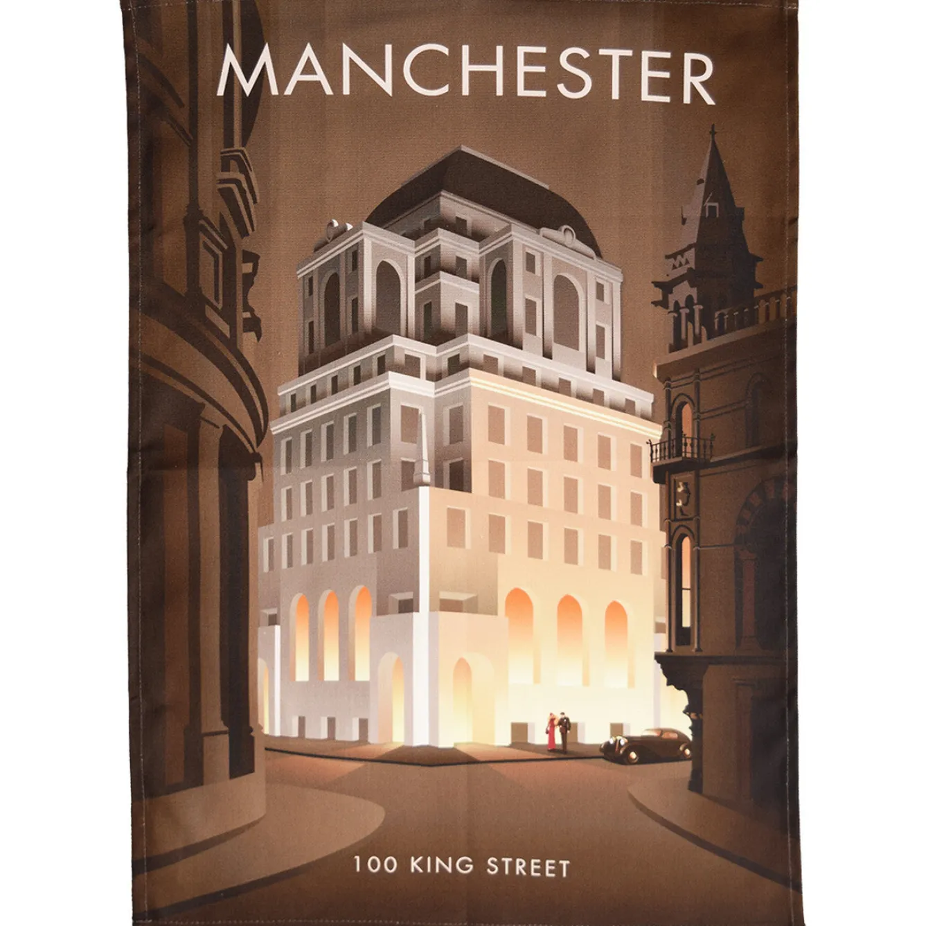 Town Towels Manchester - 100 King Street Tea Towel- Tea|Tea Towels