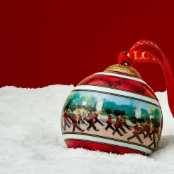 Halcyon Days Marching Down the Mall Bone China 3" Bauble- Royal