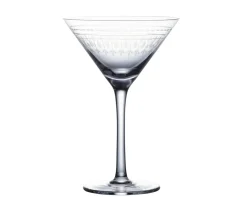 The Vintage List Martini Glass with Ovals Design by- Glassware